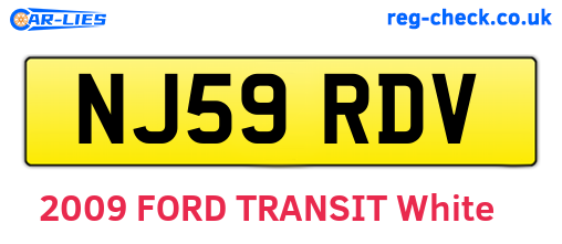 NJ59RDV are the vehicle registration plates.