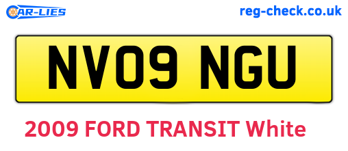 NV09NGU are the vehicle registration plates.