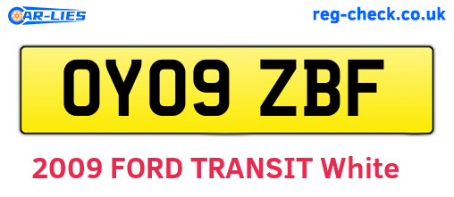 OY09ZBF are the vehicle registration plates.