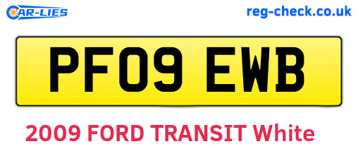 PF09EWB are the vehicle registration plates.