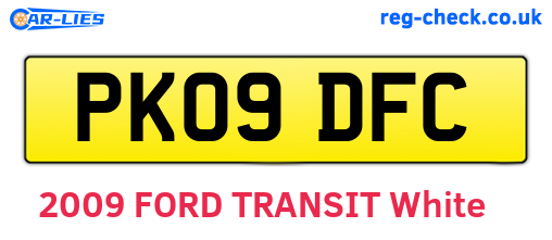 PK09DFC are the vehicle registration plates.