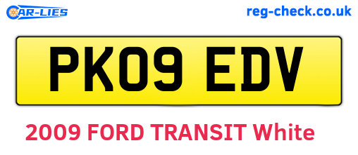 PK09EDV are the vehicle registration plates.