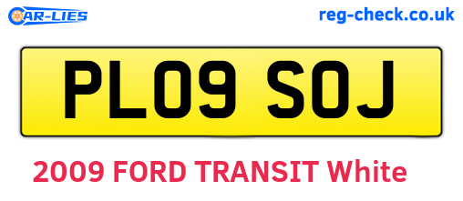 PL09SOJ are the vehicle registration plates.