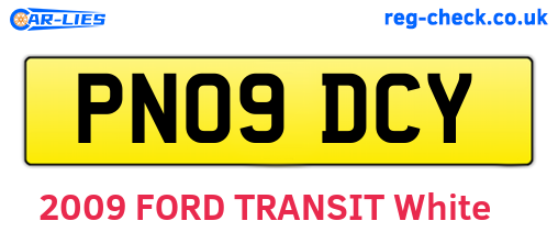 PN09DCY are the vehicle registration plates.