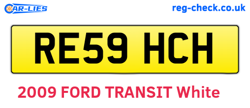 RE59HCH are the vehicle registration plates.