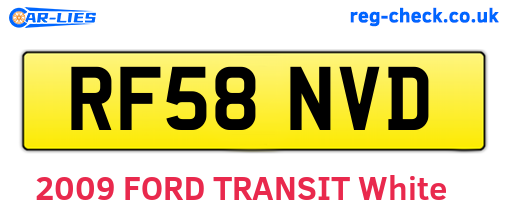 RF58NVD are the vehicle registration plates.