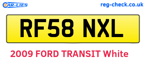 RF58NXL are the vehicle registration plates.