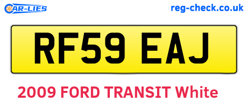 RF59EAJ are the vehicle registration plates.