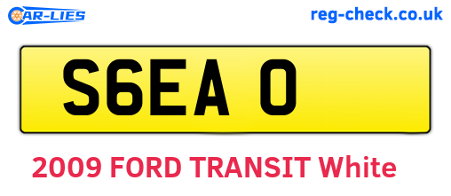 S6EAO are the vehicle registration plates.