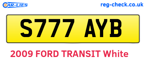 S777AYB are the vehicle registration plates.
