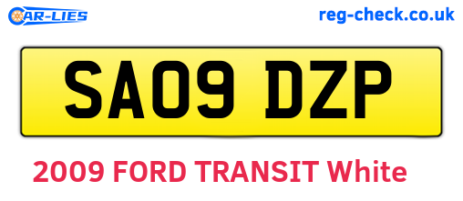 SA09DZP are the vehicle registration plates.