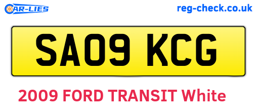 SA09KCG are the vehicle registration plates.