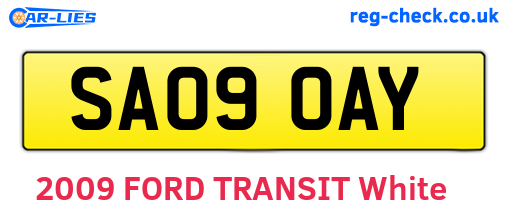 SA09OAY are the vehicle registration plates.