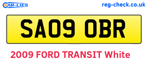 SA09OBR are the vehicle registration plates.