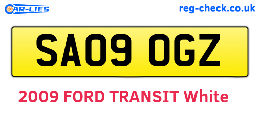 SA09OGZ are the vehicle registration plates.