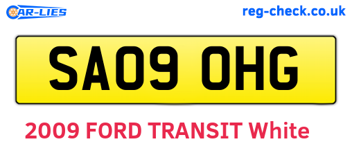 SA09OHG are the vehicle registration plates.