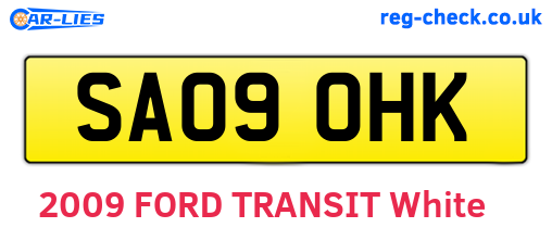 SA09OHK are the vehicle registration plates.