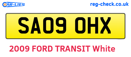 SA09OHX are the vehicle registration plates.