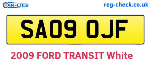 SA09OJF are the vehicle registration plates.