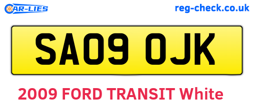 SA09OJK are the vehicle registration plates.