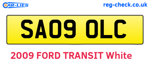 SA09OLC are the vehicle registration plates.