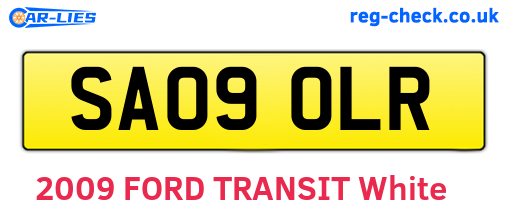 SA09OLR are the vehicle registration plates.