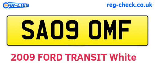 SA09OMF are the vehicle registration plates.