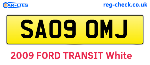SA09OMJ are the vehicle registration plates.