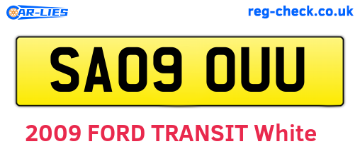 SA09OUU are the vehicle registration plates.