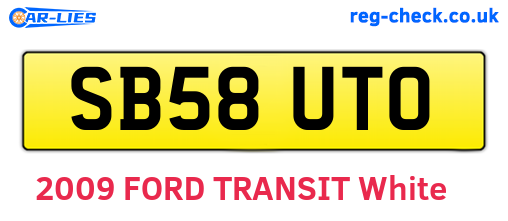 SB58UTO are the vehicle registration plates.