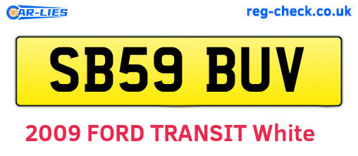 SB59BUV are the vehicle registration plates.