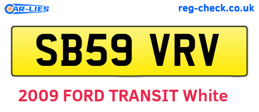 SB59VRV are the vehicle registration plates.