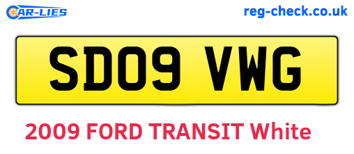 SD09VWG are the vehicle registration plates.