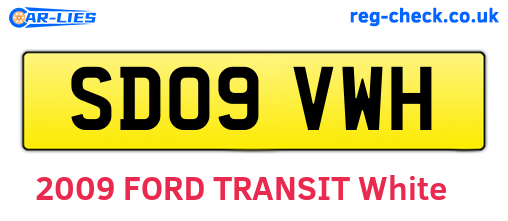 SD09VWH are the vehicle registration plates.