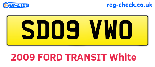 SD09VWO are the vehicle registration plates.