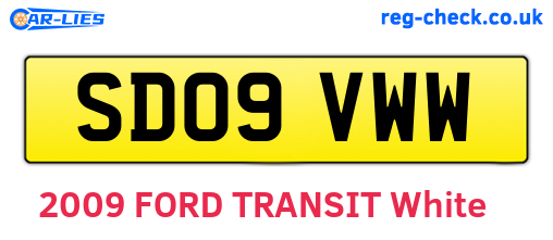 SD09VWW are the vehicle registration plates.