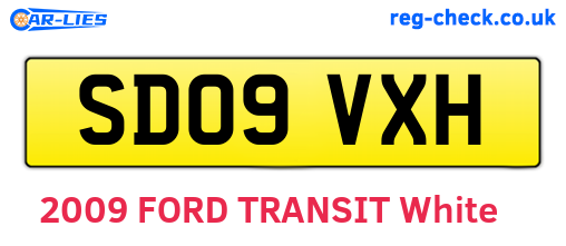 SD09VXH are the vehicle registration plates.