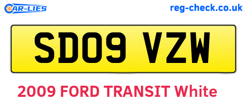 SD09VZW are the vehicle registration plates.