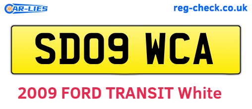 SD09WCA are the vehicle registration plates.