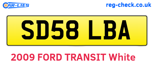 SD58LBA are the vehicle registration plates.