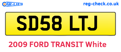SD58LTJ are the vehicle registration plates.