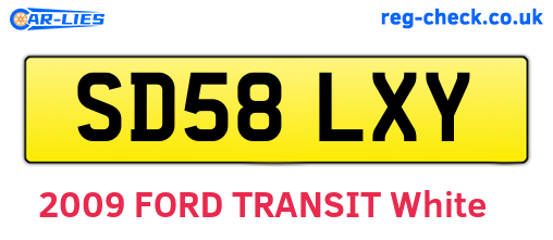 SD58LXY are the vehicle registration plates.