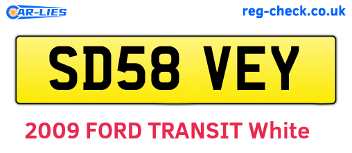 SD58VEY are the vehicle registration plates.