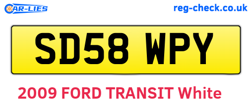 SD58WPY are the vehicle registration plates.