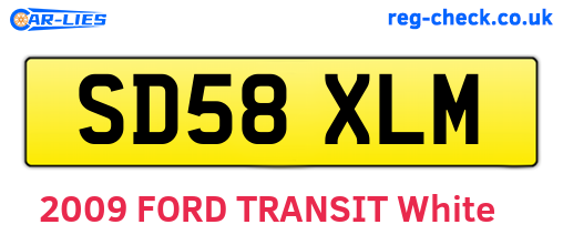 SD58XLM are the vehicle registration plates.
