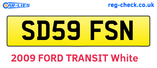SD59FSN are the vehicle registration plates.