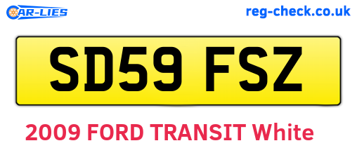 SD59FSZ are the vehicle registration plates.