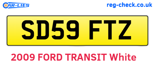 SD59FTZ are the vehicle registration plates.
