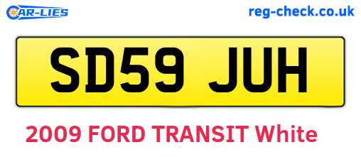 SD59JUH are the vehicle registration plates.