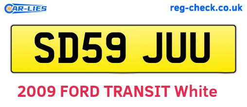 SD59JUU are the vehicle registration plates.